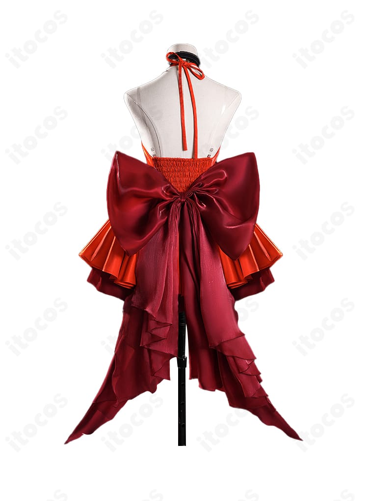 式波・アスカ・ラングレー WILLE版衣装の背面。象徴的な背部蝶結びと背中のデザインを確認。