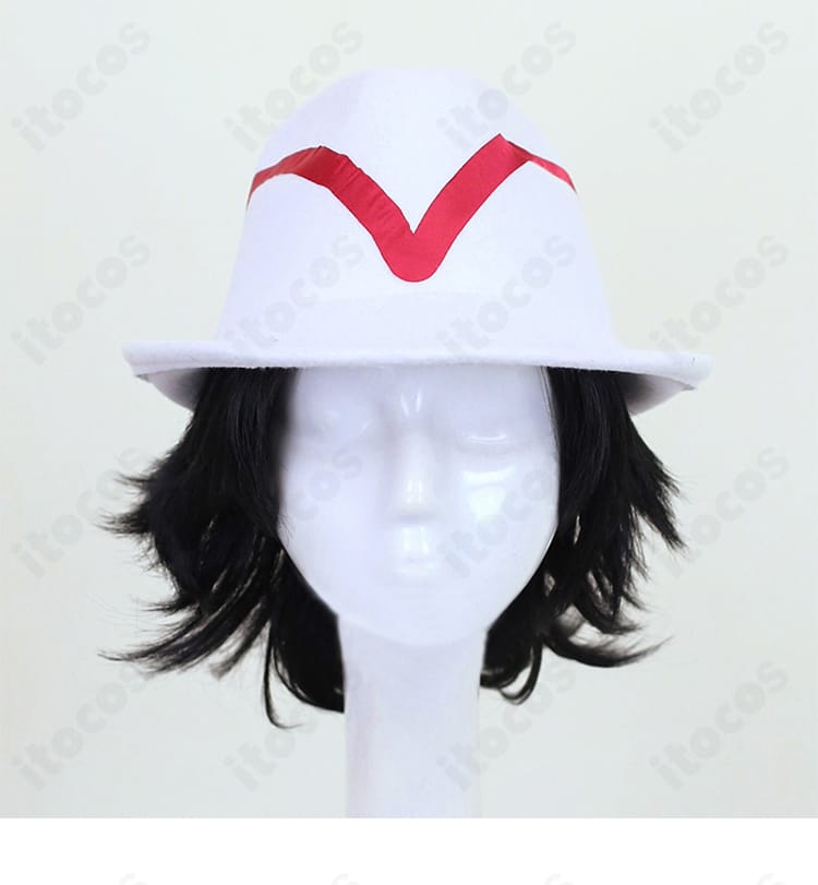 ポケットモンスター レジェンズ Z-A 主人公 コスプレ 白い帽子の前面装飾アップ。フロントの意匠と清潔感ある配色が分かるクローズアップ。