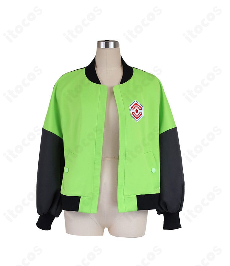 ポケットモンスター レジェンズ Z-A 主人公 コスプレ コート&帽子の正面全身。コートのラインと帽子のシルエットを忠実に再現したフロントビュー。