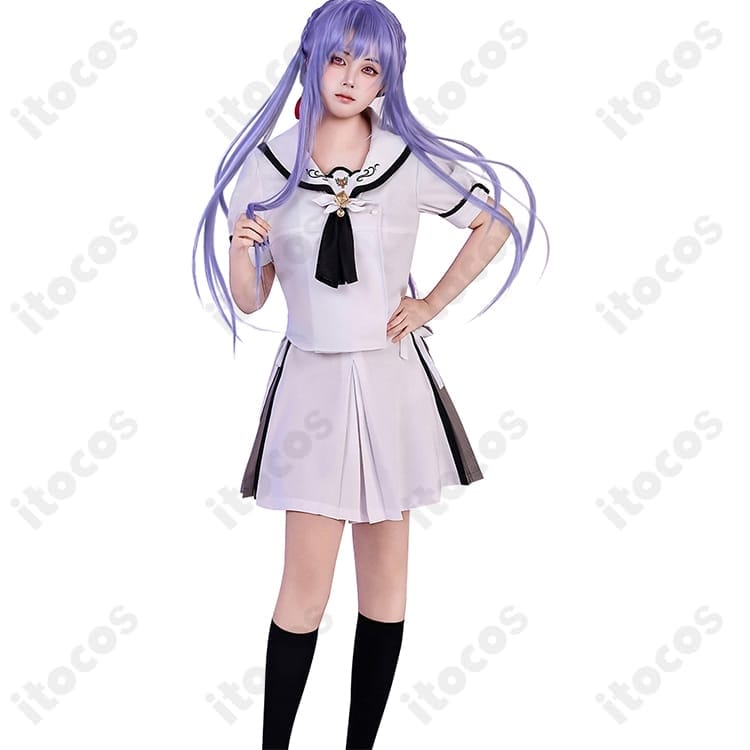 Summer Pockets 鳴瀬しろは・空門蒼 コスプレ衣装 高再現で快適、撮影やイベントに最適 - 4枚目の画像