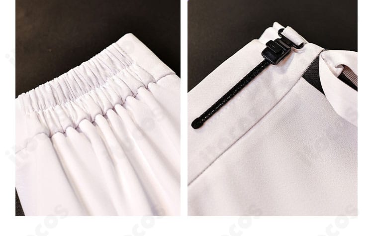 スカート裾の詳細。ヘムラインの処理と落ち感が伝わる接写