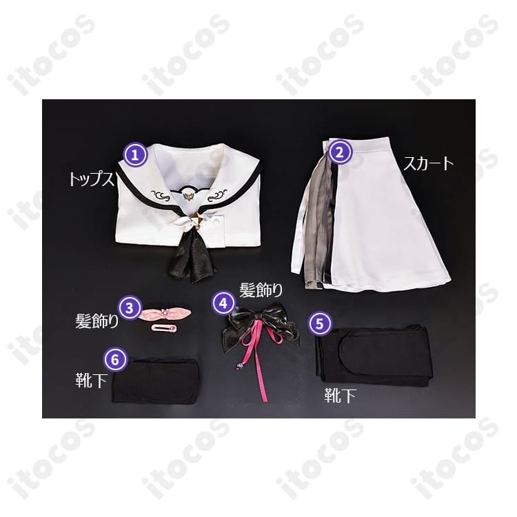 Summer Pockets 鳴瀬しろは・空門蒼 コスプレ衣装 高再現で快適、撮影やイベントに最適 - 6枚目の画像