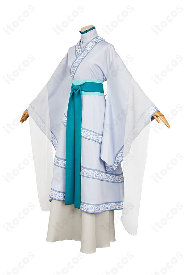 薬屋のひとりごと 壬氏（月精）コスプレ衣装の左側面。ショールの流れと腰回りのラインを確認できる画像