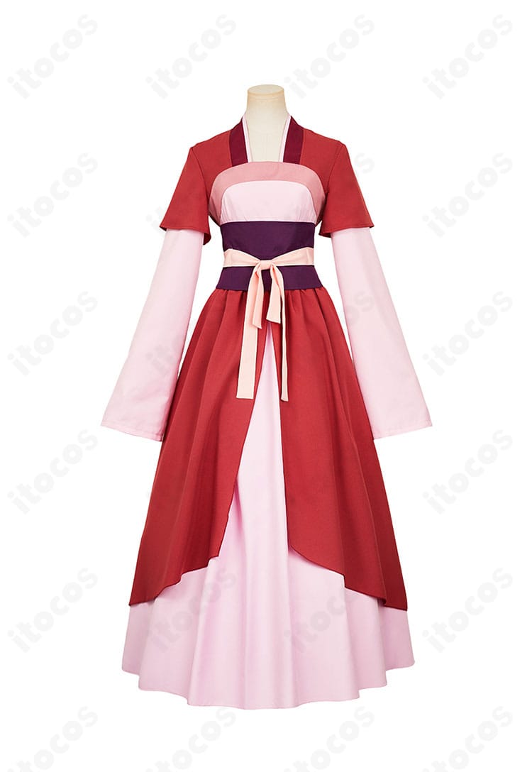 薬屋のひとりごと 猫猫（マオマオ）の後宮侍女服コスプレ衣装・正面全体。襟元とコルセットまで高再現のデザイン。