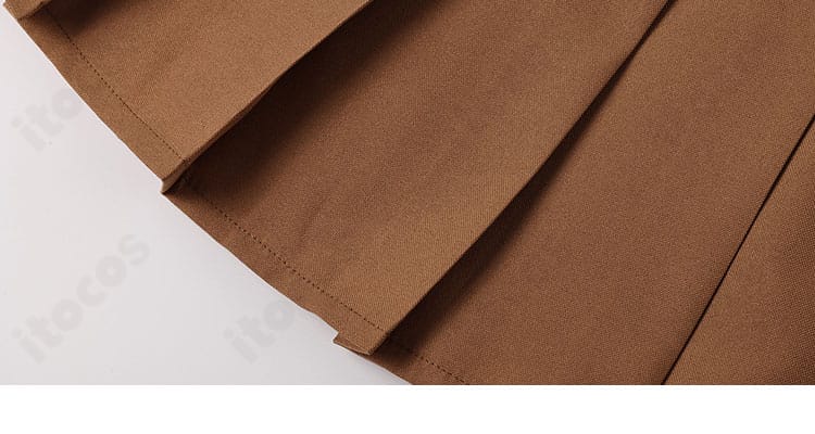 間桐桜 制服コスプレのスカートディテール。程よいAラインと美しいドレープ。