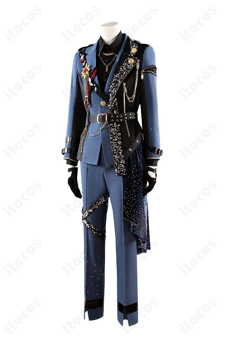 ASTRO FESコスプレ衣装 左側面。袖口や太もも飾り、ベルト位置など細部が分かるディテール画像。