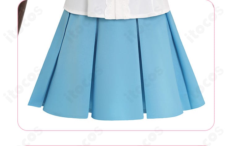 キリコ衣装のスカート装飾。生地の重なりとフレア感を説明