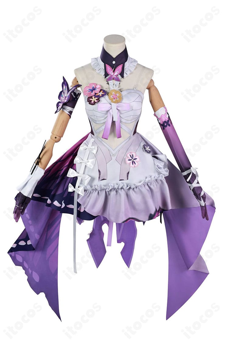 キャストリス コスプレ衣装の正面全体。ワンピースと装飾のシルエットが分かる画像