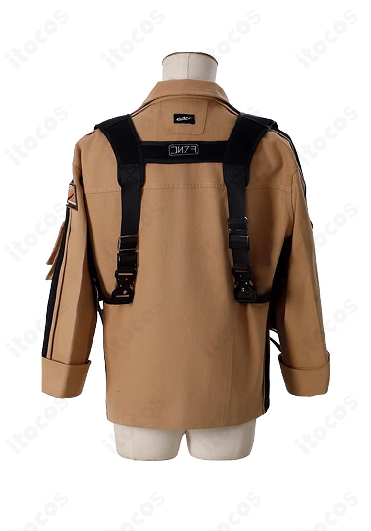 マヒル コスプレ衣装 背面の装飾アップ。縫製の整いと背面装飾のクオリティが伝わるカット。