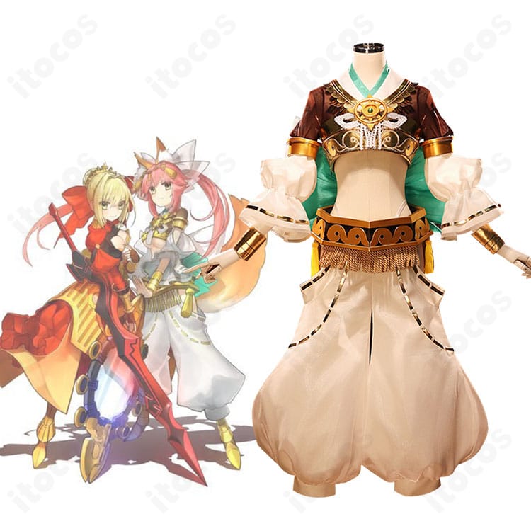 Fate/EXTRA CCC 玉藻の前 太陽の神話礼装コスプレ衣装とキャラクターイメージの全体組み合わせ画像