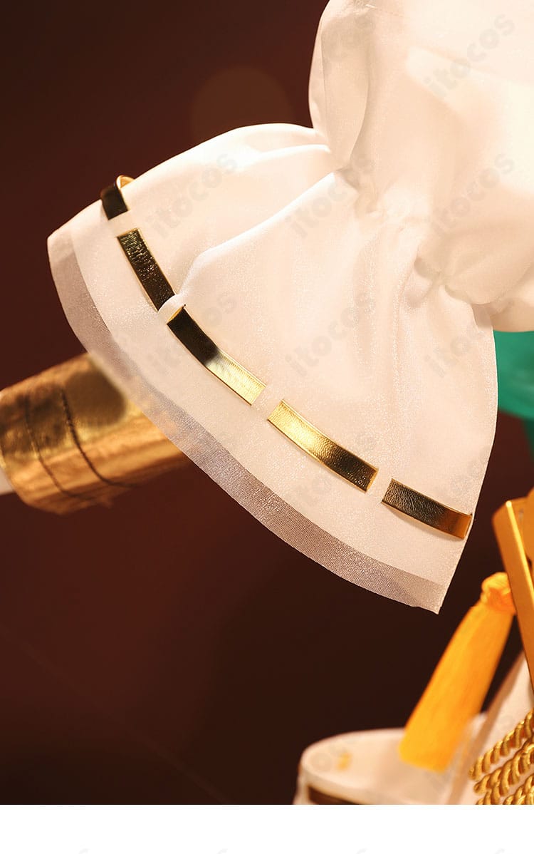 玉藻の前 太陽の神話礼装コスプレ衣装 袖の装飾ディテール。模様とカフまわりの質感