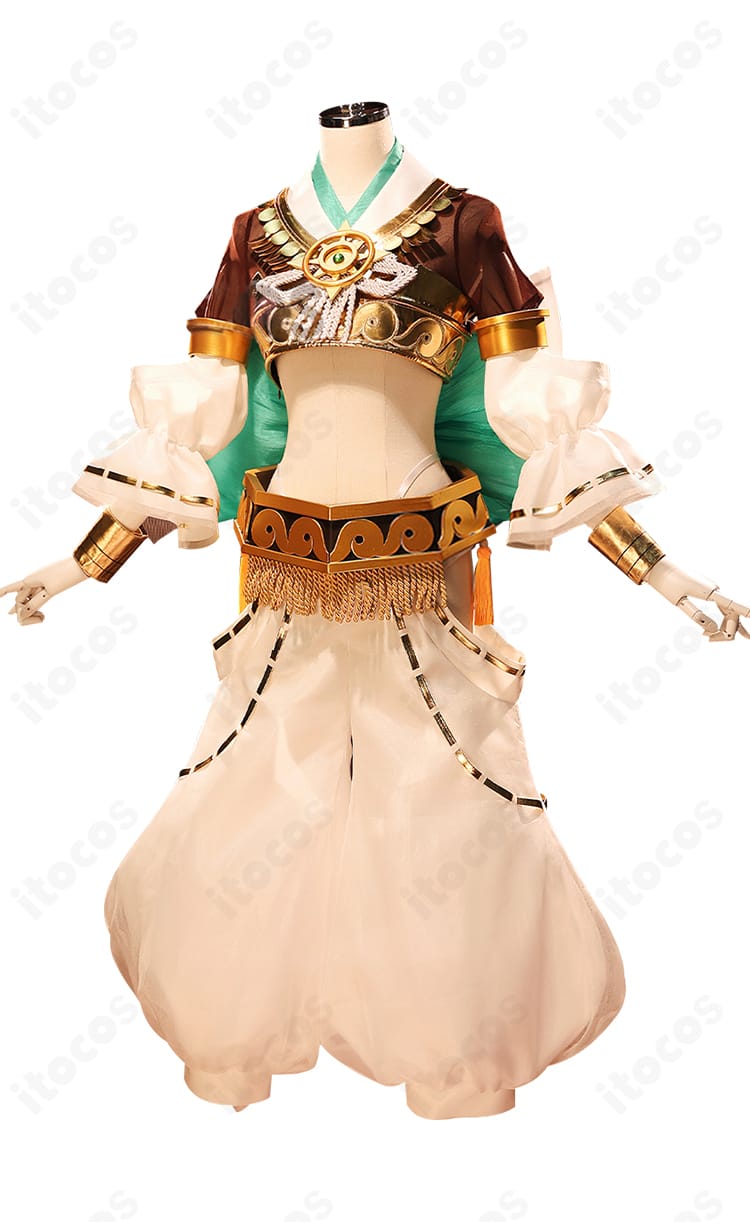 玉藻の前 太陽の神話礼装コスプレ衣装の側面シルエットと袖・腰周りの形状ディテール