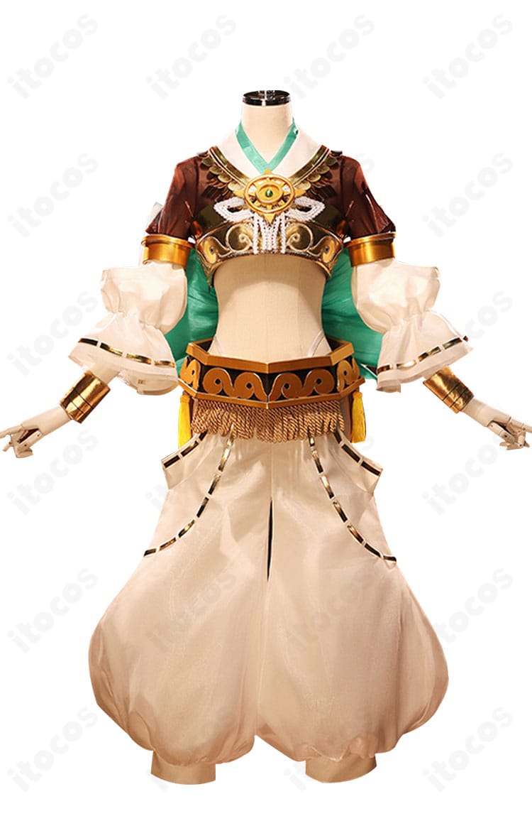 Fate/EXTRA CCC 玉藻の前 太陽の神話礼装コスプレ衣装の正面全体と装飾配置の詳細