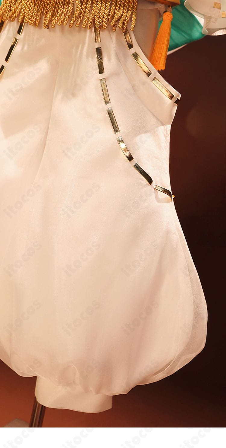 玉藻の前 太陽の神話礼装コスプレ衣装 ズボン部分の装飾と縫製ラインのディテール