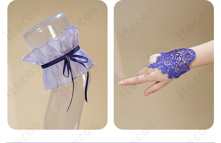 腕飾り・手首飾りのディテール。アクセサリーの形状と留め具構造を示すアップ。