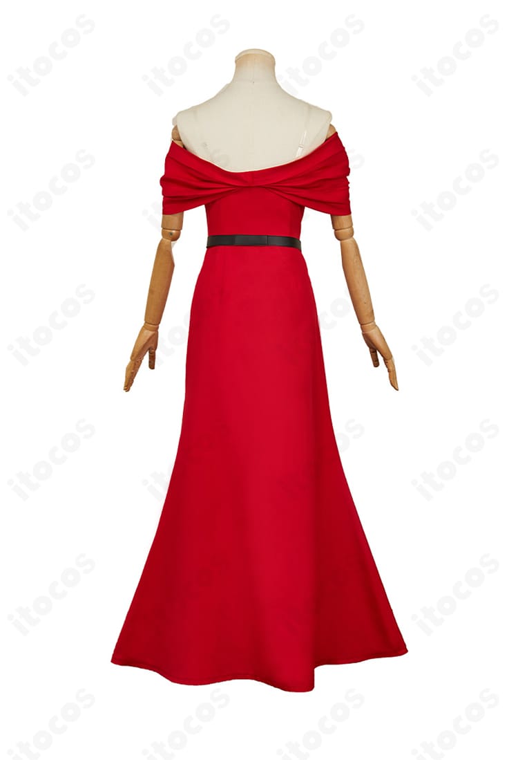 宝生麗子 コスプレ衣装の背面ディテール。背面開閉部とスカートの広がりが分かる360度再現カット。