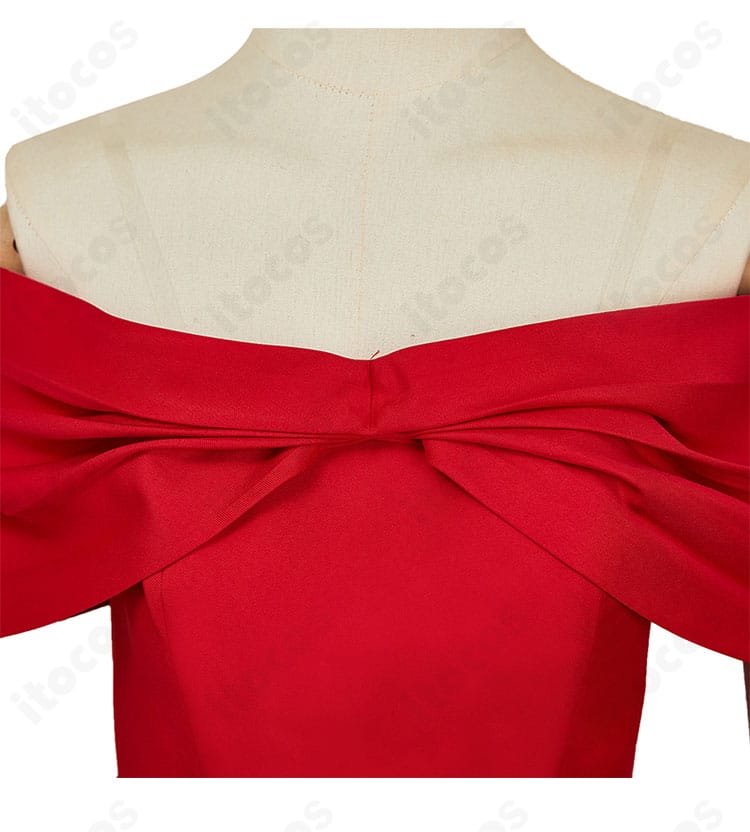 宝生麗子 コスプレ衣装の襟元アップ。精巧な装飾とステッチワーク、立体感のある意匠を示すディテール画像。