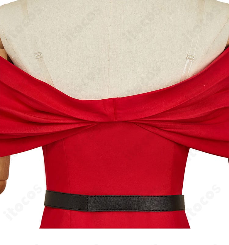 宝生麗子 コスプレ衣装の背面ディテール別カット。後ろ姿のラインと縫製の整いを強調した画像。