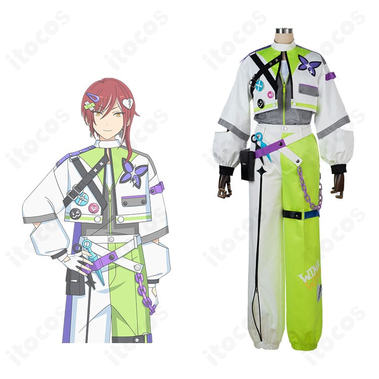 あんさんぶるスターズ！！ 逆先夏目・遊木真・天城一彩のウィンクキラー衣装を着用したイメージ。キャラクターと衣装のマッチ感が分かる全身ビジュアル。