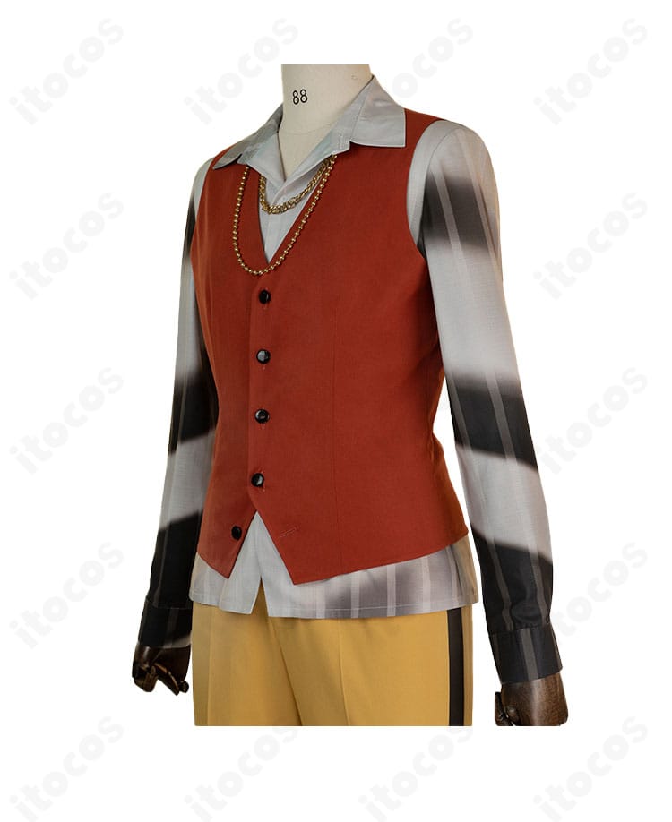 インナーシャツ側面の縫製とライン。可動域を意識したカッティングの説明用画像