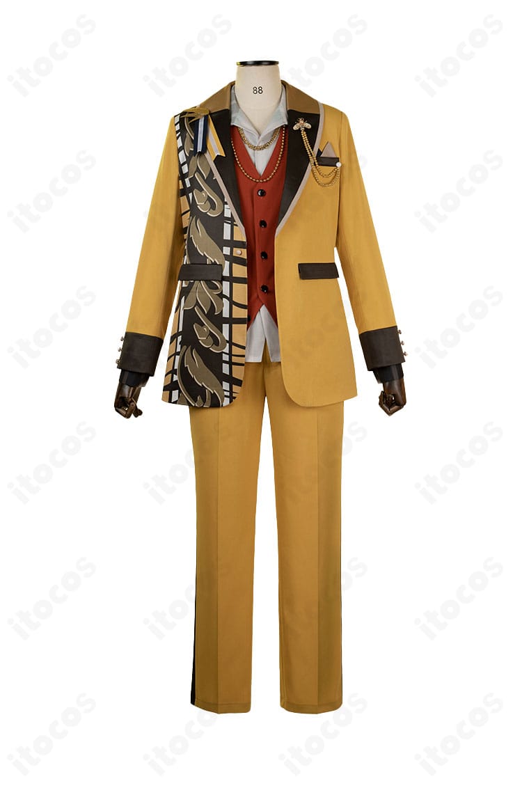 桜河こはく サドンデス衣装の正面全体像。高発色の配色とコートのシルエットが分かる画像