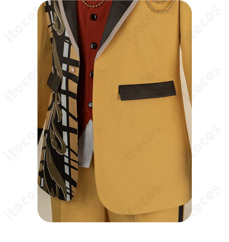 ポケット周りの装飾ディテール。フラップと小物の配置で再現度を高めた写真