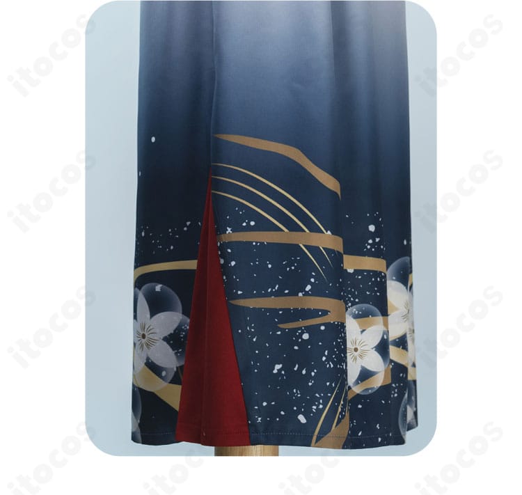 礼瀬マヨイ衣装のズボン装飾ディテール。ライン取りと装飾の配置