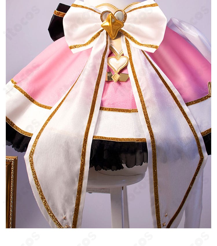 矢澤にこ 衣装の腰左側蝶飾りディテール。立体感と固定の安定性を表現。