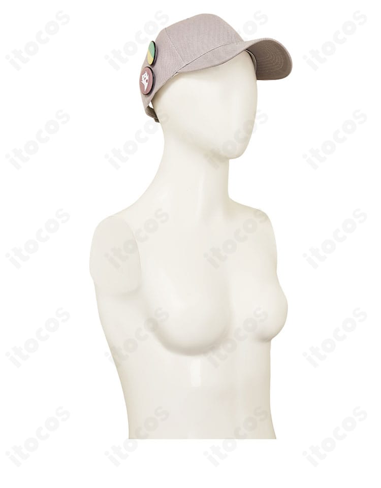 帽子側面の形状。ブリムのカーブと側面装飾の配置が分かる画像。