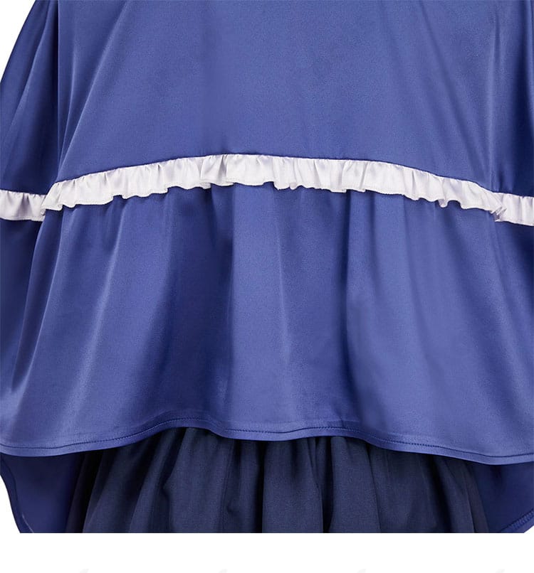 背面装飾のクローズアップ。ショールの重なりと背中の陰影が分かる詳細写真