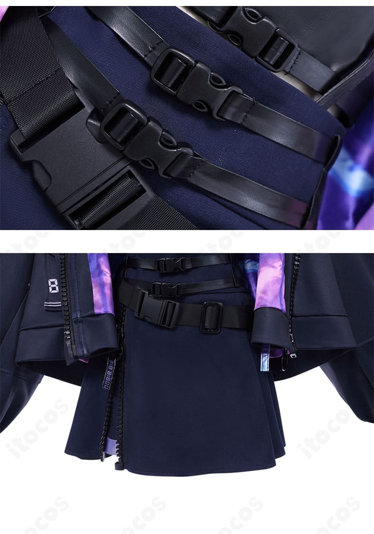 古石ビジュー 初期衣装の腰部アクセサリー・金具のクローズアップ