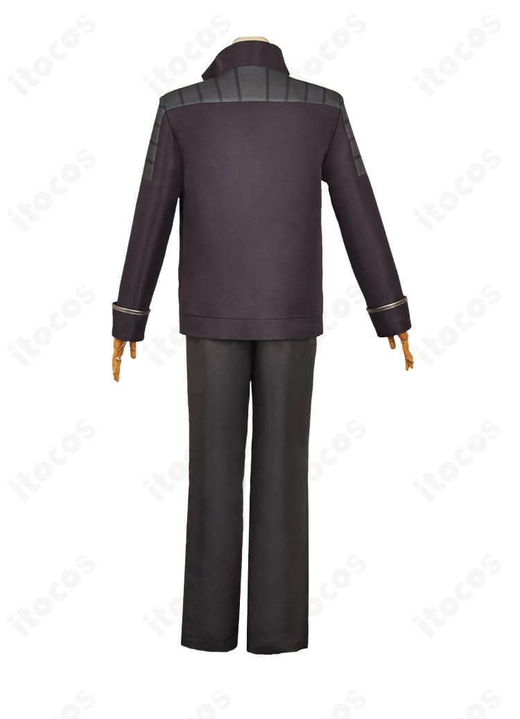 LAZARUS アクセル コスプレ衣装の背面。背中から裾にかけてのラインと装飾を示す画像