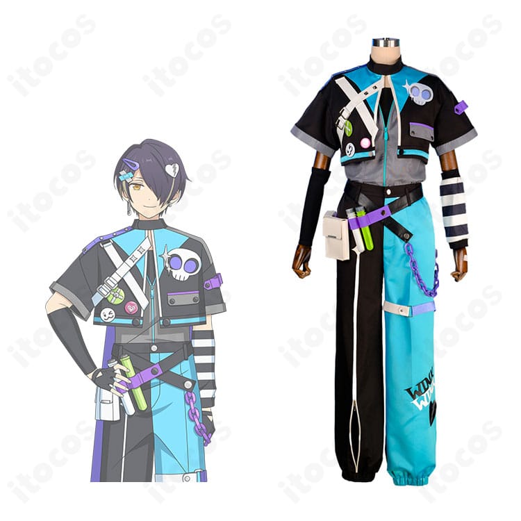 仙石忍・伏見弓弦・紫之創のウィンクキラー衣装を着用した組み合わせ写真。キャラ再現の全身シルエットが分かる構図