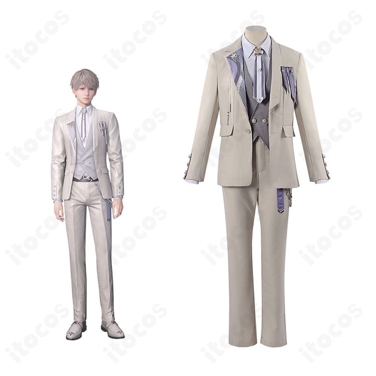 セイヤ「星からの手紙」フルセットを着用した全身イメージ。コートとベストのフォーマルなシルエットが分かる参考画像。