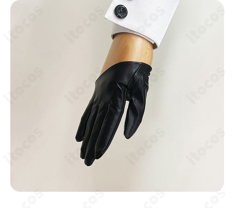 あんさんぶるスターズ！！ 朱桜司・真白友也・仙石忍 コスプレ衣装 手袋の装飾ディテール。素材感と縁飾り、手首のフィット感を確認