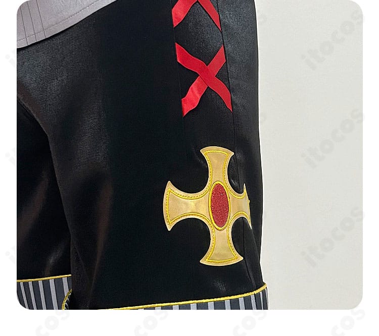 あんさんぶるスターズ！！ コスプレ衣装 パンツの装飾ディテール。サイドラインと飾りパーツ、丈の収まりを確認できる画像