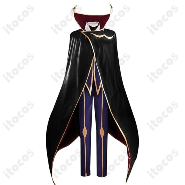 ルルーシュ・ランペルージ 黒の騎士団版 コスプレ衣装 高再現で撮影映え、イベントにも最適
