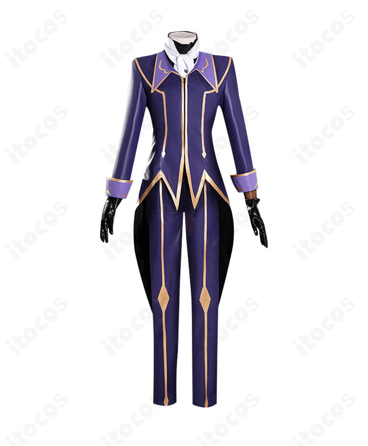 黒の騎士団スタイルの前面装飾ディテール｜襟元とフロントの意匠を強調