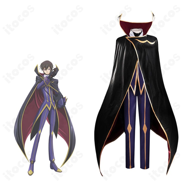 ルルーシュ・ランペルージ 黒の騎士団版コスプレ一式とキャラクター再現イメージ｜コードギアス公式衣装風デザイン