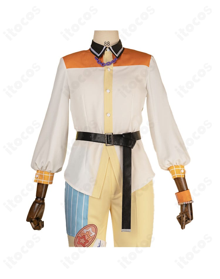 天祥院英智 コスプレ用シャツ 正面。刺繍と生地感が映える上品な胸元デザイン。