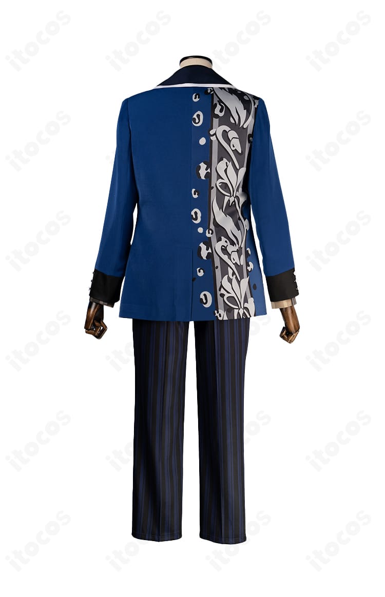 背面デザインの全景。コート後ろの装飾とラインが強調された画像