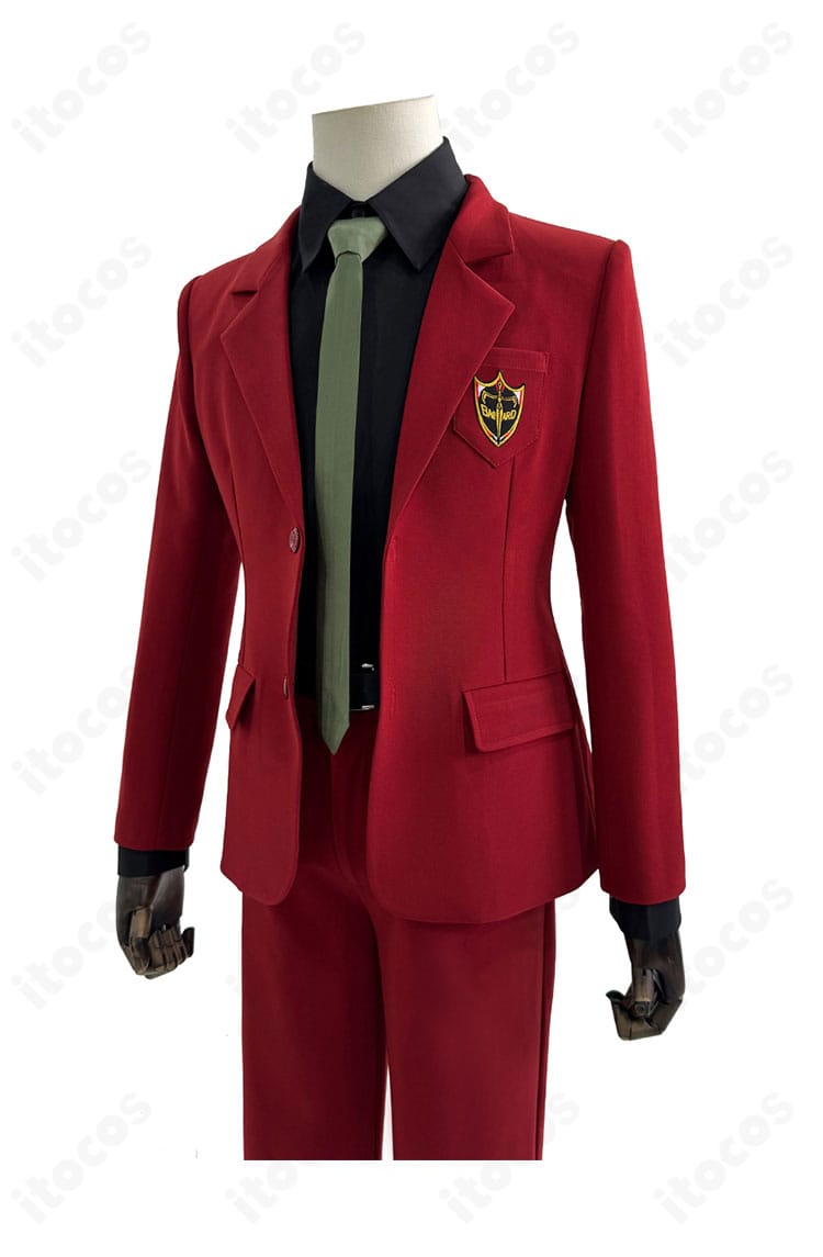 左側面のミヒャエル・カイザー衣装、肩線と袖のフィット感が分かるサイドビュー