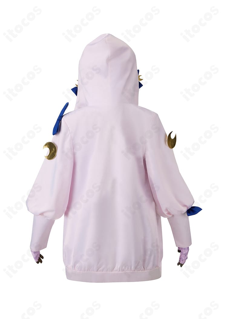 FGO ファンタズムーン 第二段階衣装の背面。背中の開閉部とリボン結び、裾のシルエットを詳細に撮影。