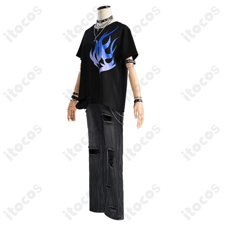 プロジェクトセカイ 東雲彰人 フューエル衣装 高忠実度で動きやすいコスプレセット - 2枚目の画像