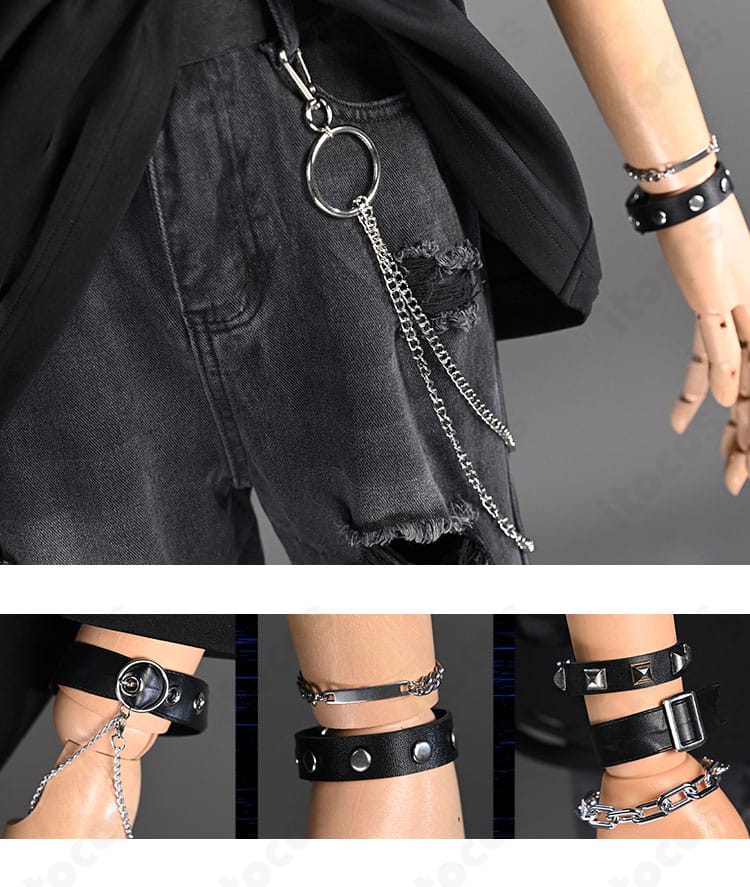 東雲彰人 フューエル衣装に付属する鍵モチーフと腕飾りの詳細。小物の作り込みでキャラ性を表現。