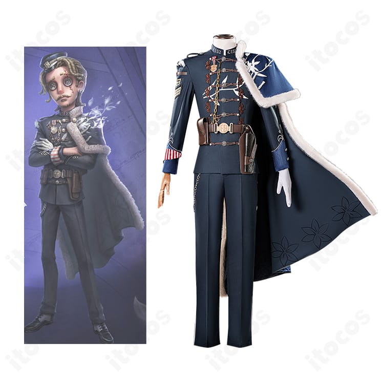 第五人格 ホセ・バーデン レストレード警部コスプレ衣装の全体像。警官風コートと装飾を高再現でまとめたフルコーディネート。