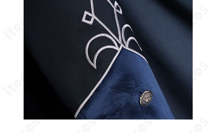 ホセ・バーデン衣装の左袖ディテール。カフス装飾とステッチワークが見える。