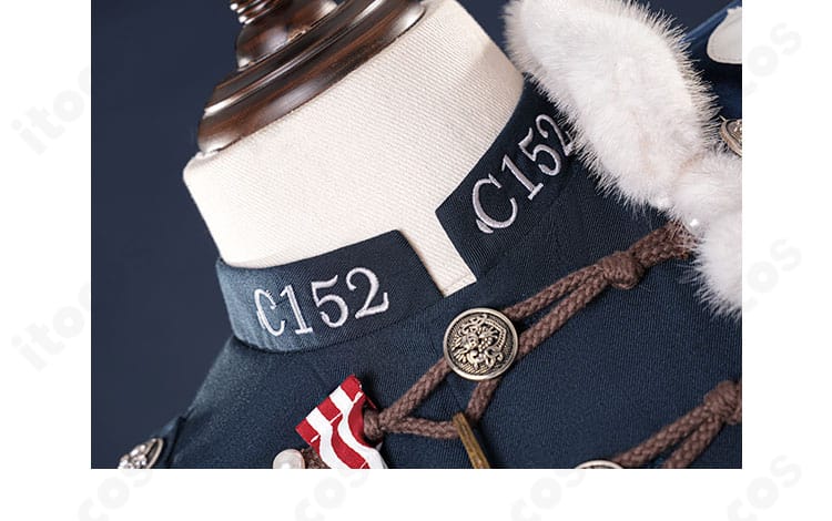 第五人格 ホセ・バーデン レストレード警部コスプレ衣装のセット内容一覧。主要パーツとアクセサリー一式。