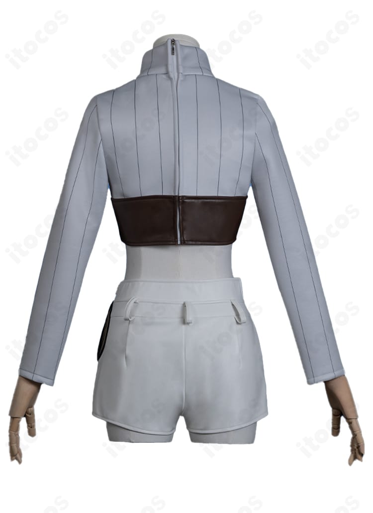 インナートップス背面。背面の縫い取りとライン、可動性を意識した仕立てが分かる画像。