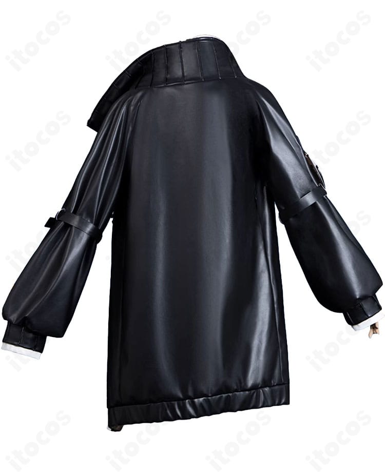 ジェイン衣装の背面全身。コートのシルエットや背面の装飾配置、ライン取りが分かる画像。